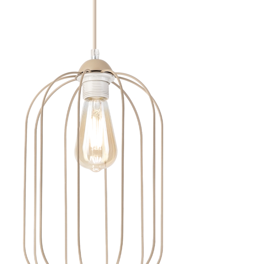 Rippvalgusti juhtmel DESTELLO 1xE27/15W/230V, läbimõõt 21 cm, beež