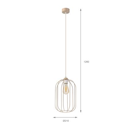 Rippvalgusti juhtmel DESTELLO 1xE27/15W/230V, läbimõõt 21 cm, beež