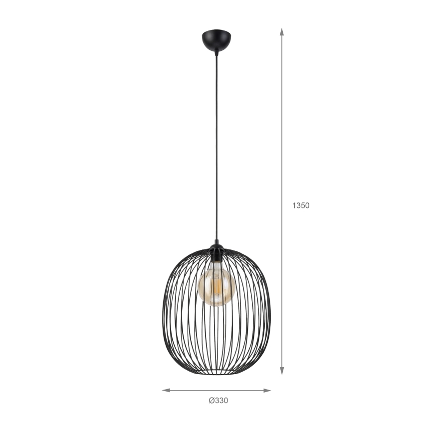 Rippvalgusti juhtmel VELARE 1xE27/15W/230V kuldne/läbipaistev
