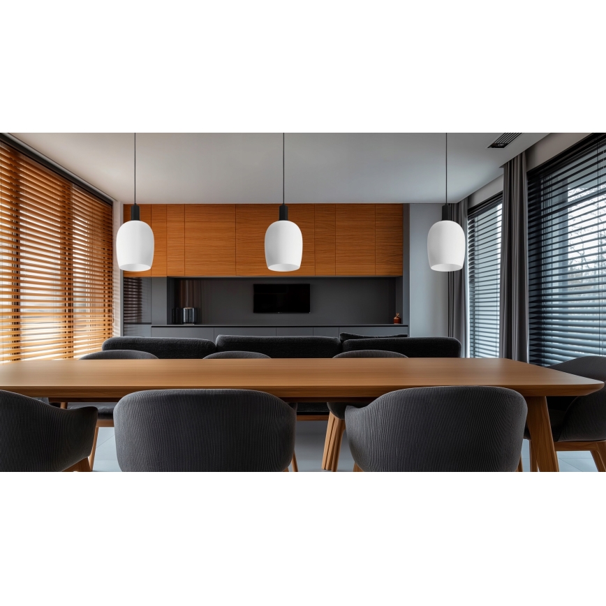 Rippvalgusti juhtmel WOLKEN 1xE27/40W/230V valge/must