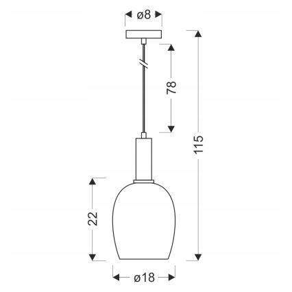 Rippvalgusti juhtmel WOLKEN 1xE27/40W/230V valge/must