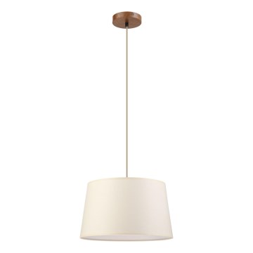 Rippvalgusti kaabliga AIDA 1xE27/15W/230V Ø 35 cm tamm/kreemjas
