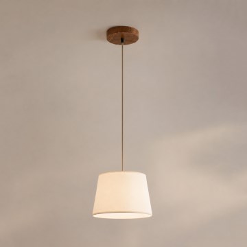 Rippvalgusti kaabliga AIDA 1xE27/15W/230V Ø25 cm tamm/kreemjas