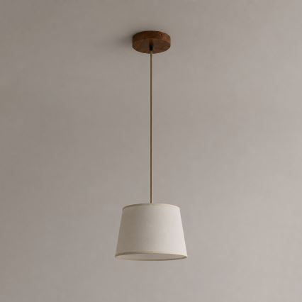 Rippvalgusti kaabliga AIDA 1xE27/15W/230V Ø25 cm tamm/kreemjas