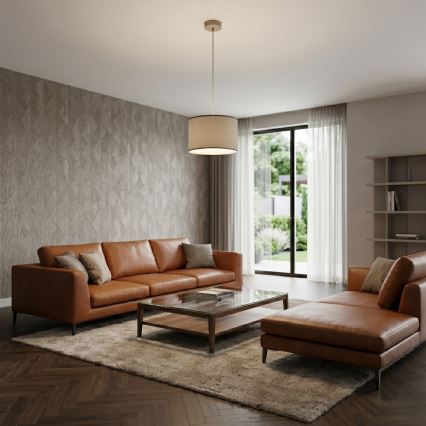 Rippvalgusti kaabliga ARDEN 1xE27/15W/230V, läbimõõt 40 cm, beež