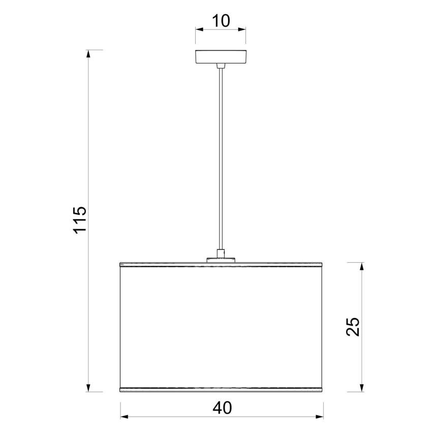Rippvalgusti kaabliga ARDEN 1xE27/15W/230V, läbimõõt 40 cm, beež