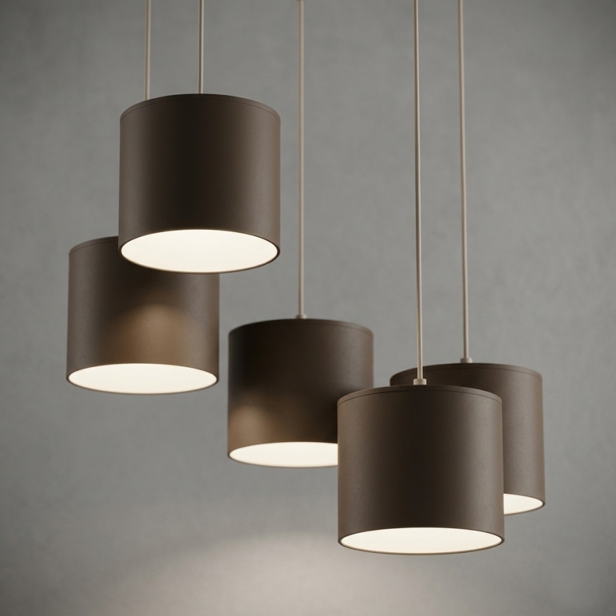 Ripplühter kaabliga ARDEN 5xE27/15W/230V, läbimõõt 58 cm, beež/pruun
