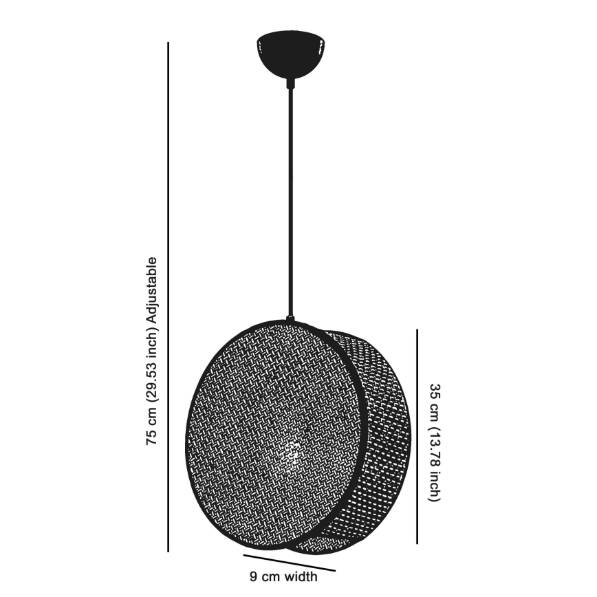 Rippvalgusti kaabliga BIG DRUM 1xE27/60W/230V kreemivärvi