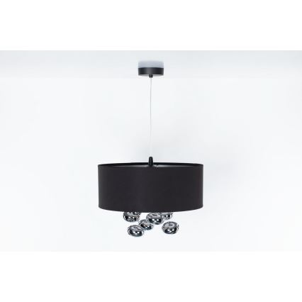 Rippvalgusti kaabliga BUBBLE 1xE27/60W/230V, läbimõõt 50 cm, must