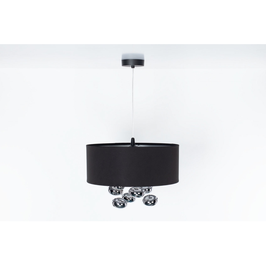 Rippvalgusti kaabliga BUBBLE 1xE27/60W/230V, läbimõõt 50 cm, must