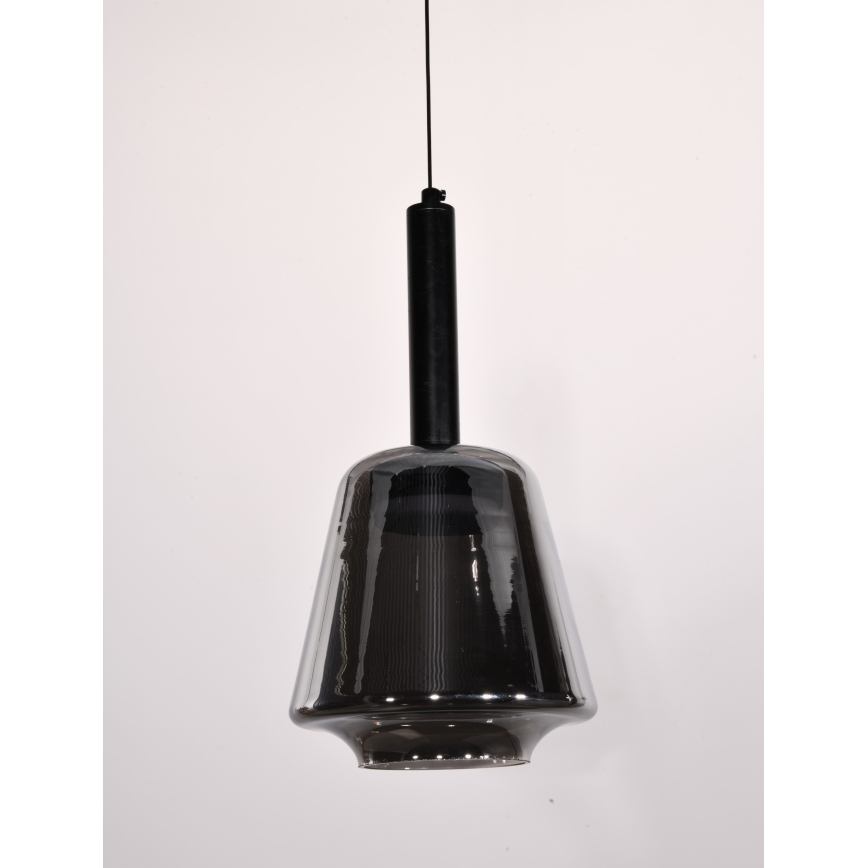 Rippvalgusti kaabliga BUENO 1xGX53/9W/230V läbimõõt 18 cm suitsune must