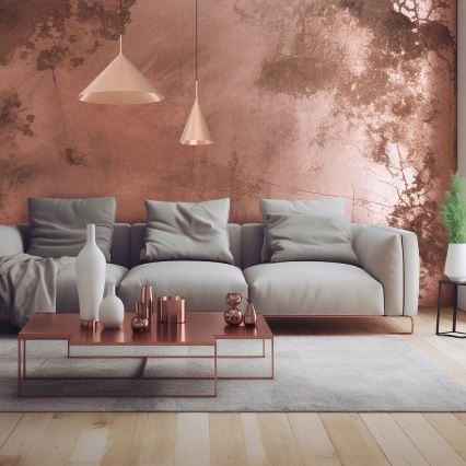 Rippvalgusti kaabliga CAPITAL 1xGX53/15W/230V läbimõõt 17 cm roosakuldne