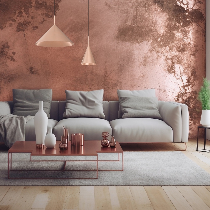 Rippvalgusti kaabliga CAPITAL 1xGX53/15W/230V läbimõõt 17 cm roosakuldne