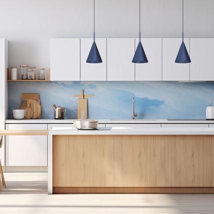 Rippvalgusti kaabliga CAPITAL 1xGX53/15W/230V Ø 17 cm sinine