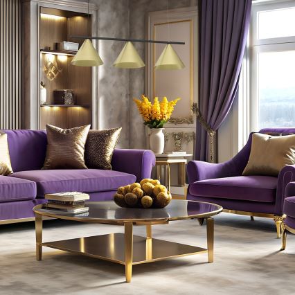 Rippvalgusti kaabliga CAPITAL 3xGX53/15W/230V kuldne