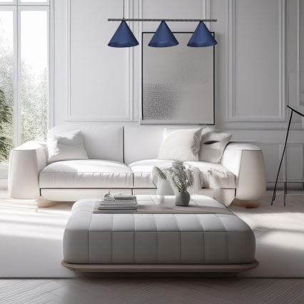 Rippvalgusti kaabliga CAPITAL 3xGX53/15W/230V sinine