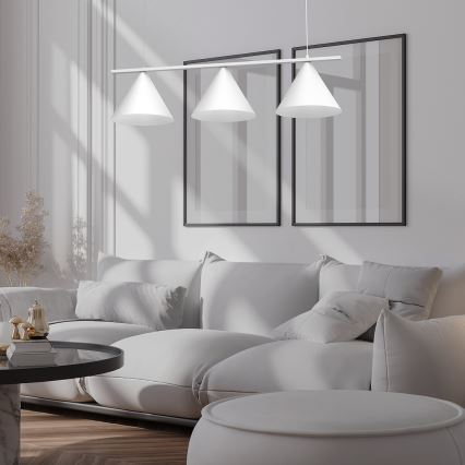 Rippvalgusti kaabliga CAPITAL 3xGX53/15W/230V valge