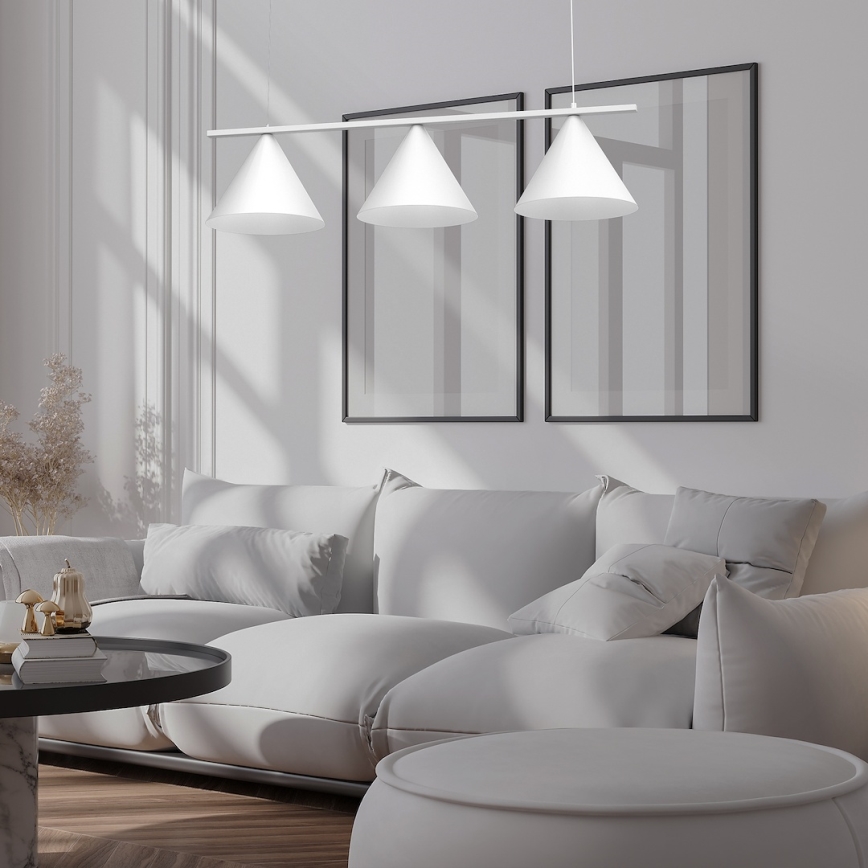 Rippvalgusti kaabliga CAPITAL 3xGX53/15W/230V valge