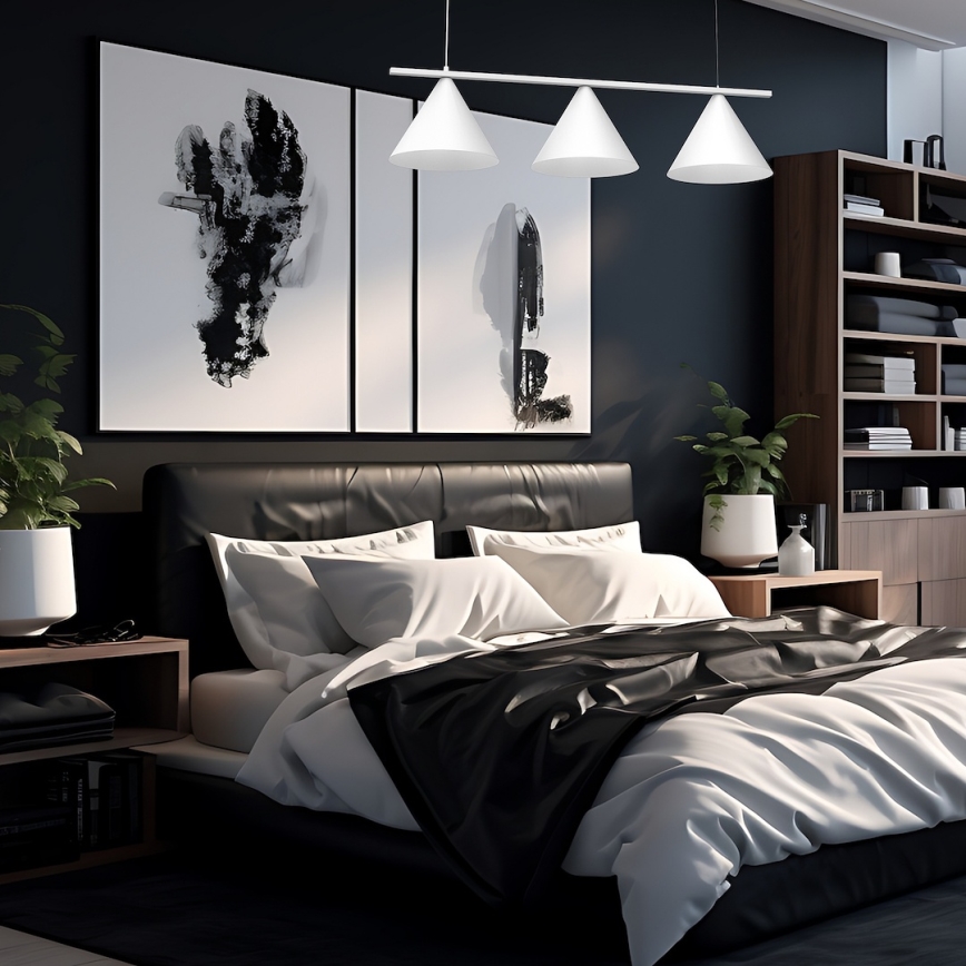 Rippvalgusti kaabliga CAPITAL 3xGX53/15W/230V valge