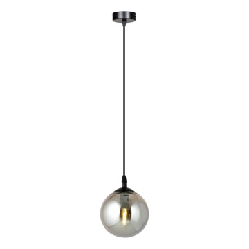 Rippvalgusti kaabliga COSMO 1xE14/10W/230V Ø 14 cm must/suitsune must