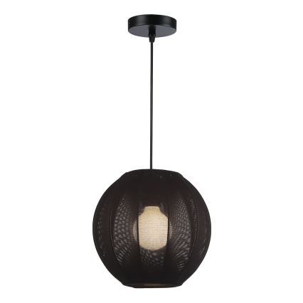 Rippvalgusti kaabliga DANA 1xE27/15W/230V Ø 25 cm, must