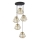Rippvalgusti kaabliga DIAMOND 5xE27/15W/230V must/kuldne