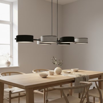 Rippvalgusti kaabliga DRUMZ 6xE14/10W/230V must/hall