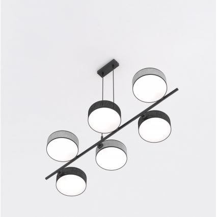 Rippvalgusti kaabliga DRUMZ 6xE14/10W/230V must/hall