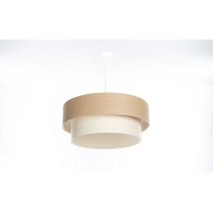 Rippvalgusti kaabliga DUO 1xE27/60W/230V, läbimõõt 50 cm, beež/kreemjas