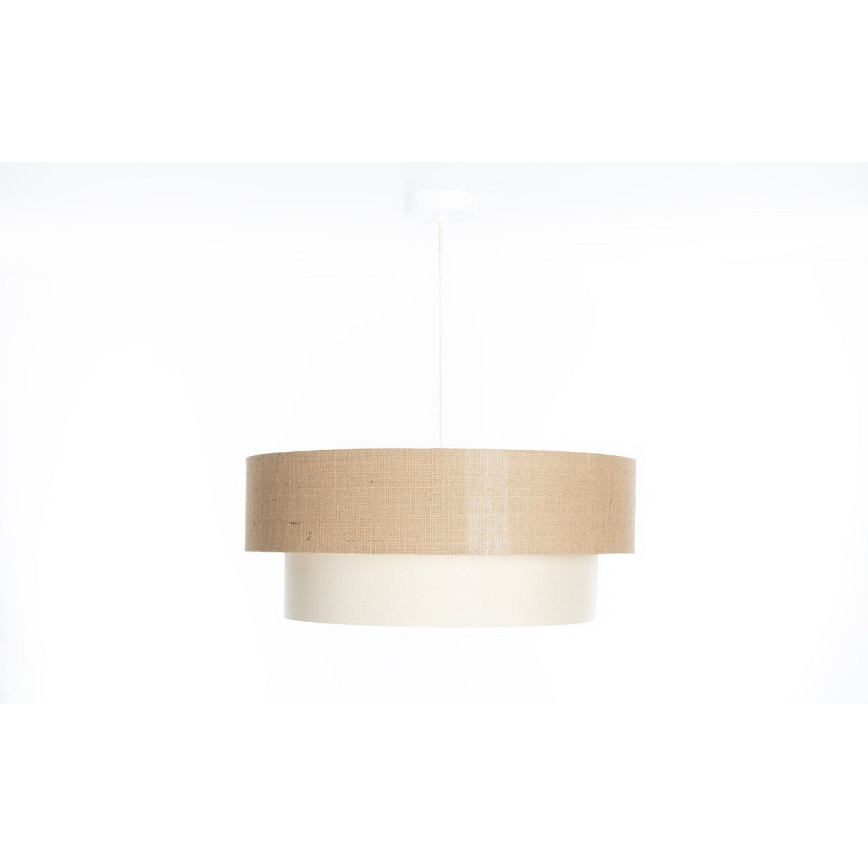 Rippvalgusti kaabliga DUO 1xE27/60W/230V, läbimõõt 50 cm, beež/kreemjas