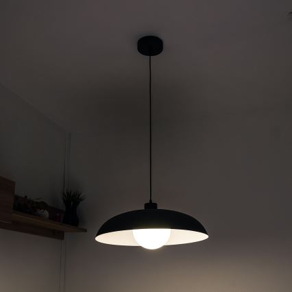 Rippvalgusti kaabliga ECLIPSE 1xE27/15W/230V must/valge