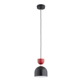 Rippvalgusti kaabliga ENTORI 1xE27/15W/230V must/punane