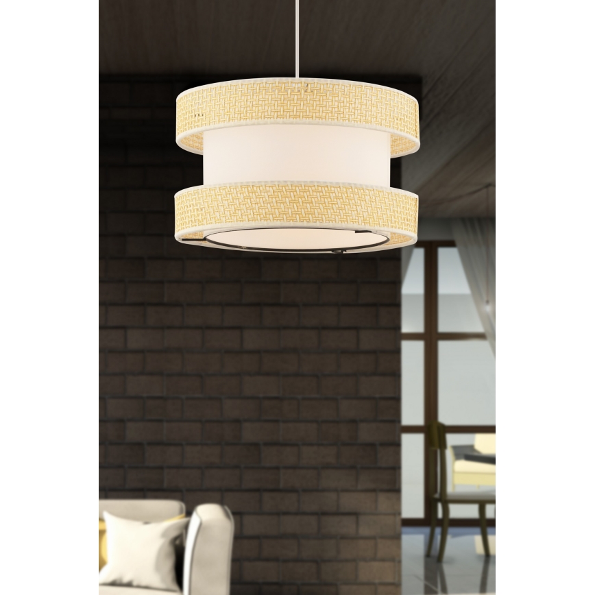 Rippvalgusti kaabliga HALO 1xE27/60W/230V, kreemjas/beež