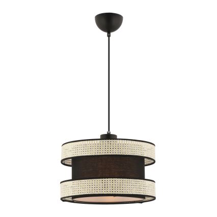 Rippvalgusti kaabliga HALO 1xE27/60W/230V must/kreemjas