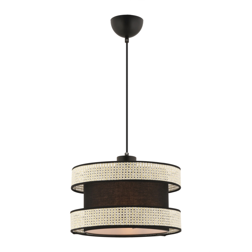 Rippvalgusti kaabliga HALO 1xE27/60W/230V must/kreemjas