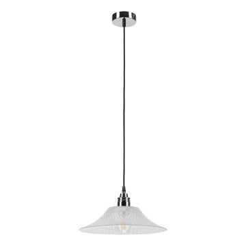 Rippvalgusti kaabliga JULL 1xE27/15W/230V läikiv kroom/läbipaistev