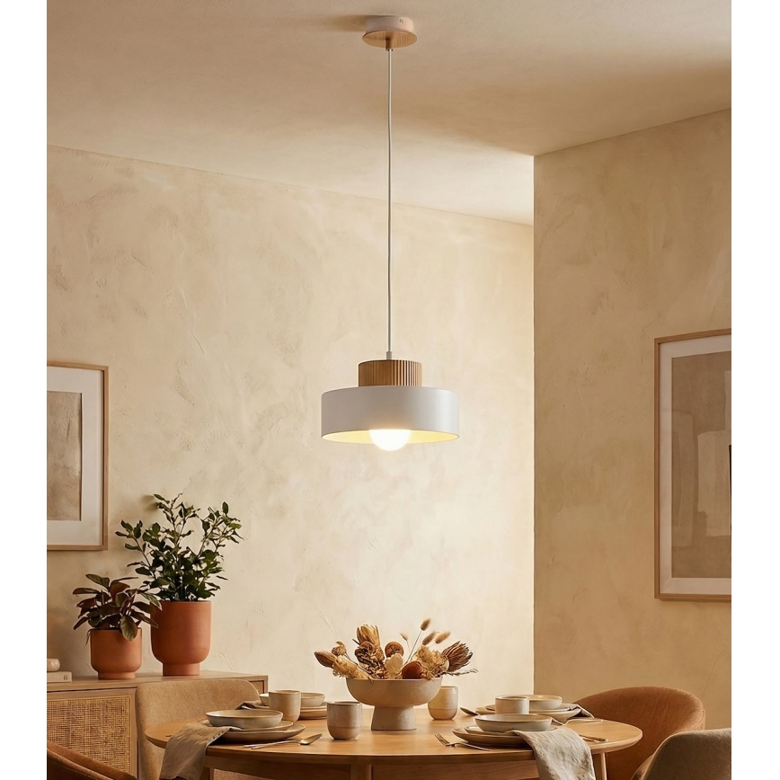 Rippvalgusti kaabliga KIVI 1xE27/15W/230V valge