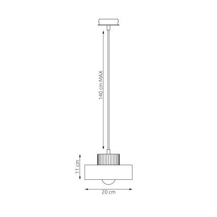 Rippvalgusti kaabliga KIVI 1xE27/15W/230V valge