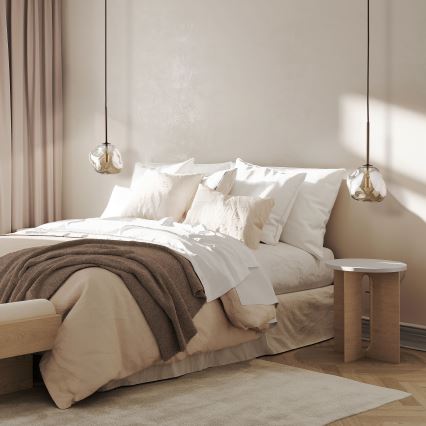 Rippvalgusti kaabliga LAVA 1xG9/8W/230V pronks/suitsune beež