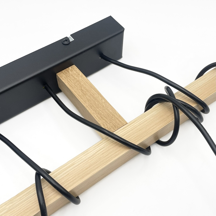 Rippvalgusti kaabliga LEANDRA 5xE27/15W/230V tamm/must