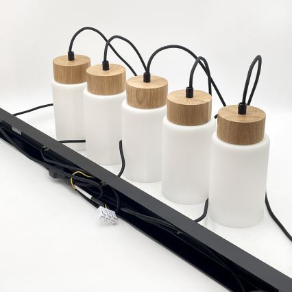 Rippvalgusti kaabliga MARKUS 1xE27/15W/230V must/tamm