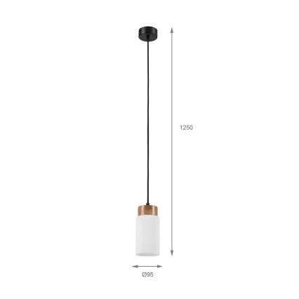 Rippvalgusti kaabliga MARKUS 1xE27/15W/230V must/tamm