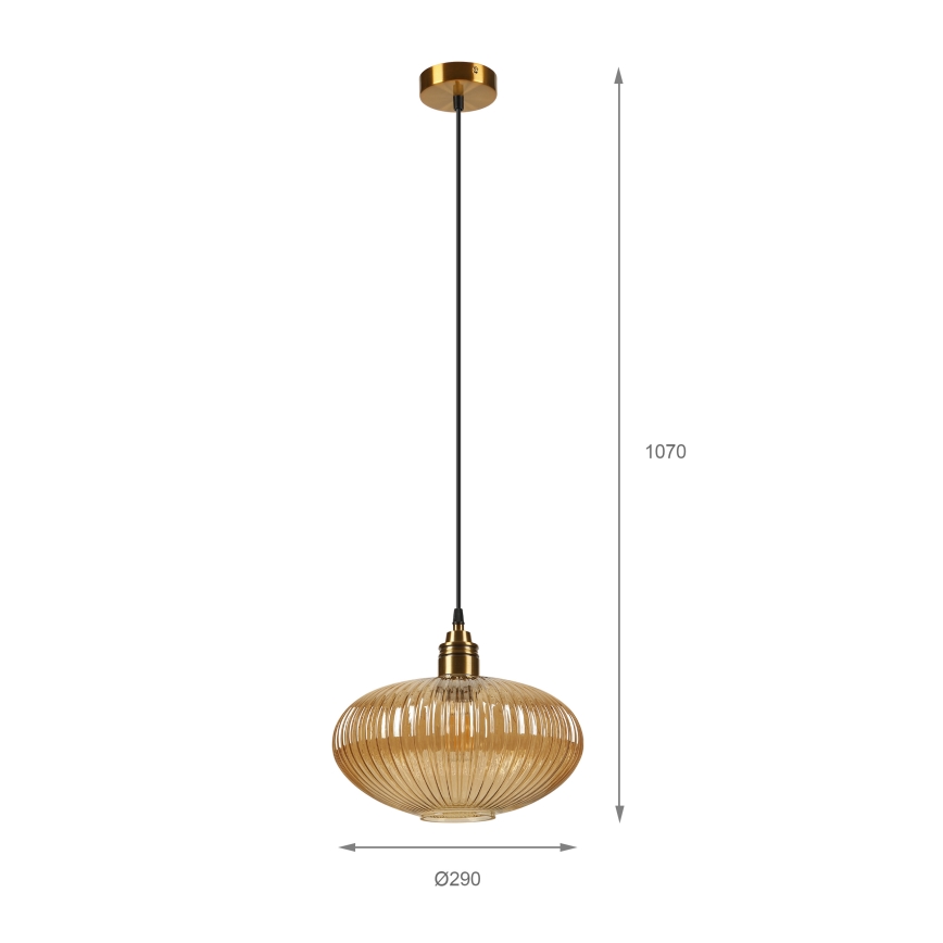 Rippvalgusti kaabliga MILOU 1xE27/15W/230V kuldne/suitsune beež