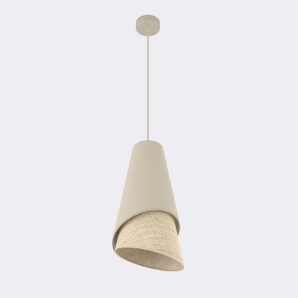 Rippvalgusti kaabliga MODA 1xE27/15W/230V beež/rotang