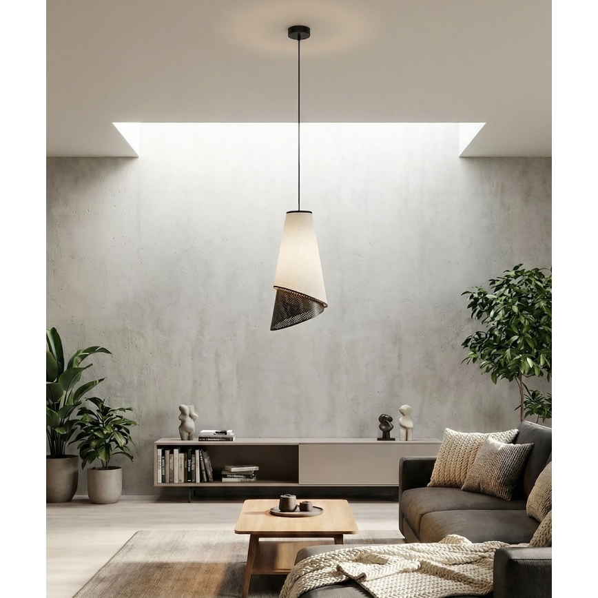 Rippvalgusti kaabliga MODA 1xE27/15W/230V hall/must