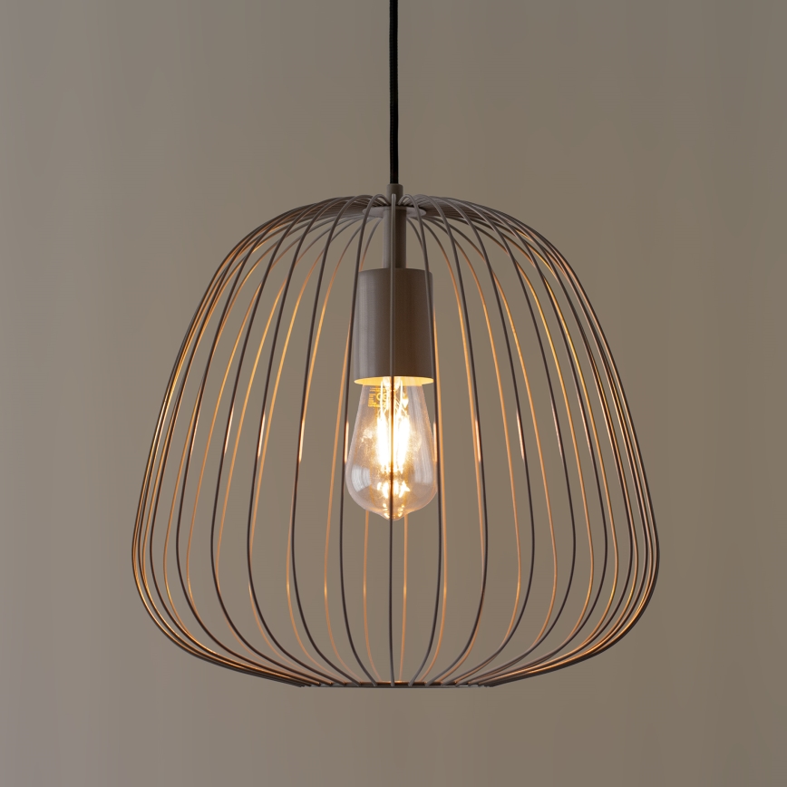 Rippvalgusti kaabliga OVELLA 1xE27/15W/230V, läbimõõt 36 cm, hall