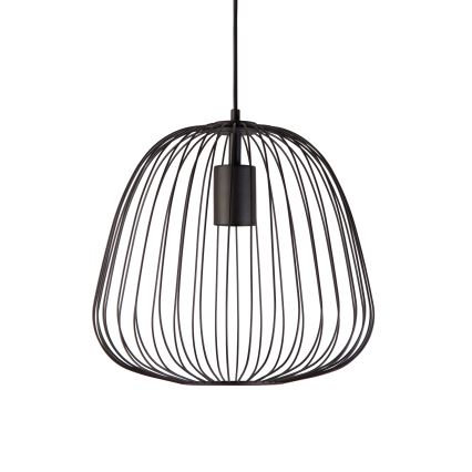 Rippvalgusti kaabliga OVELLA 1xE27/15W/230V läbimõõt 36 cm must