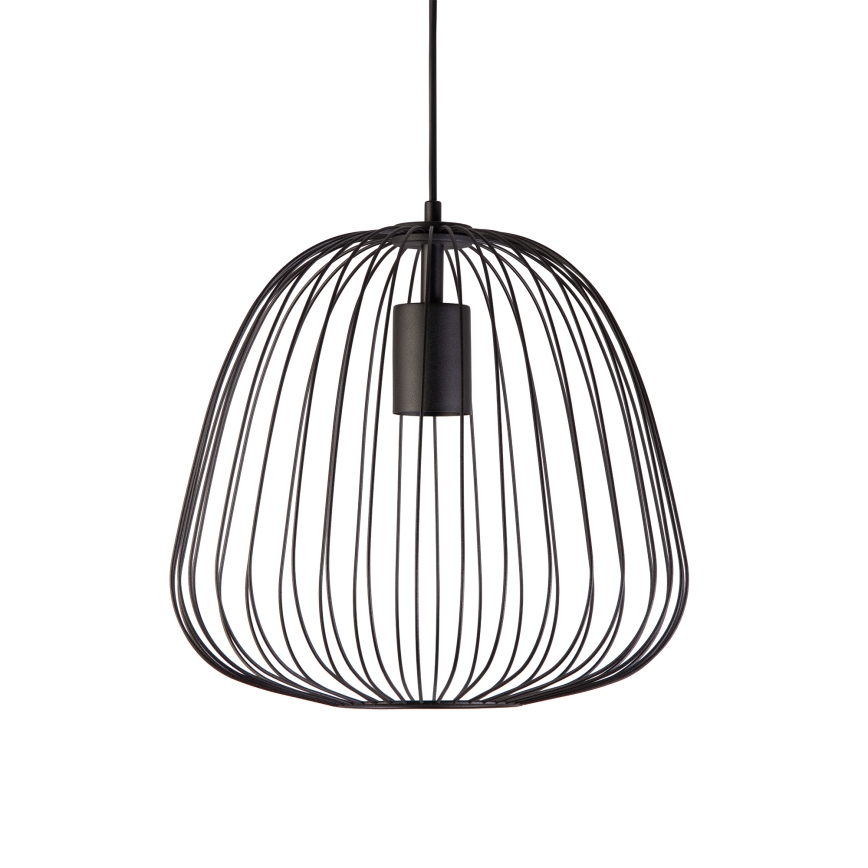 Rippvalgusti kaabliga OVELLA 1xE27/15W/230V läbimõõt 36 cm must