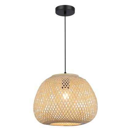 Rippvalgusti kaabliga PETRA 1xE27/15W/230V bambusest