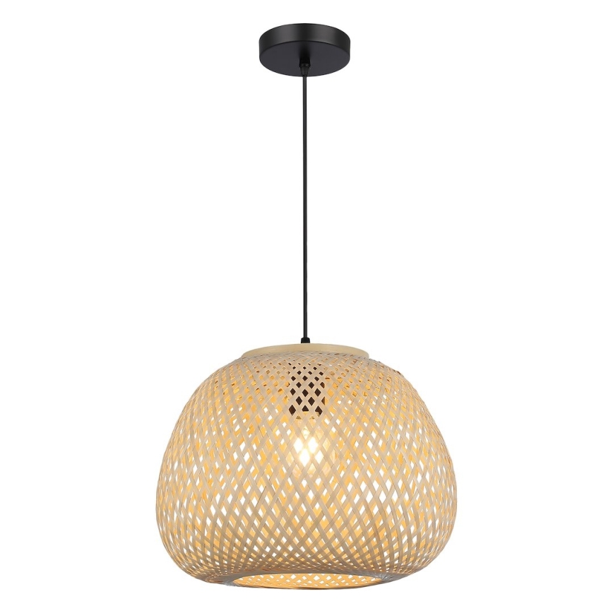 Rippvalgusti kaabliga PETRA 1xE27/15W/230V bambusest